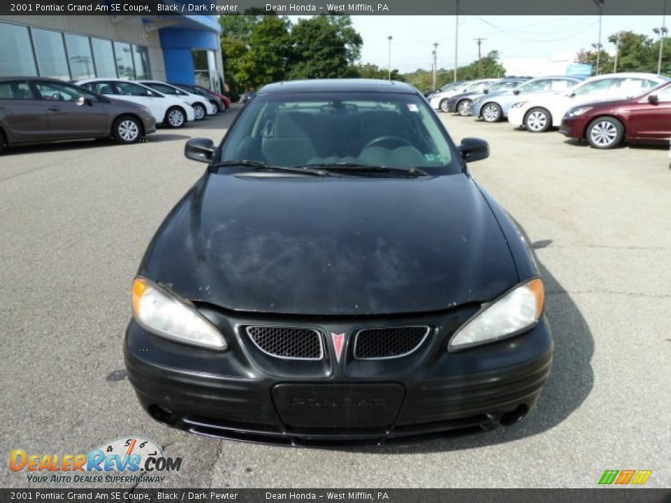 2001 Pontiac Grand Am SE Coupe Black / Dark Pewter Photo #8