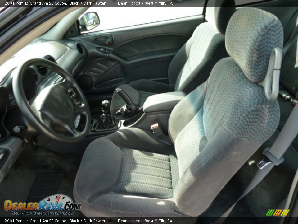 2001 Pontiac Grand Am SE Coupe Black / Dark Pewter Photo #10