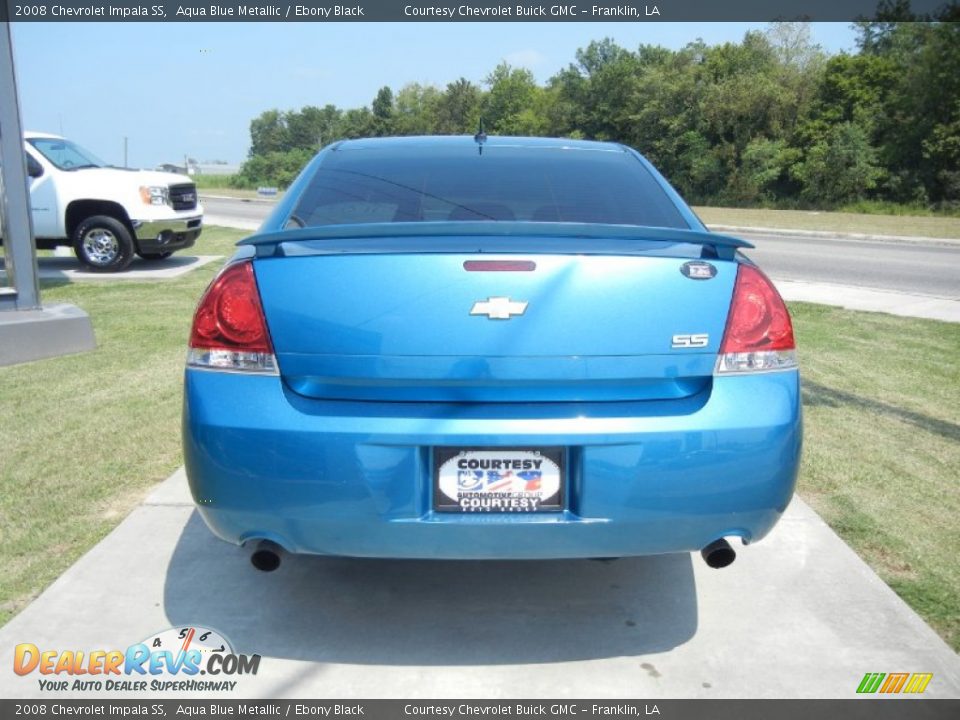 2008 Chevrolet Impala SS Aqua Blue Metallic / Ebony Black Photo #3