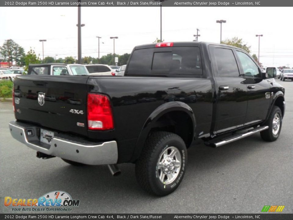 2012 Dodge Ram 2500 HD Laramie Longhorn Crew Cab 4x4 Black / Dark Slate/Russet Photo #4
