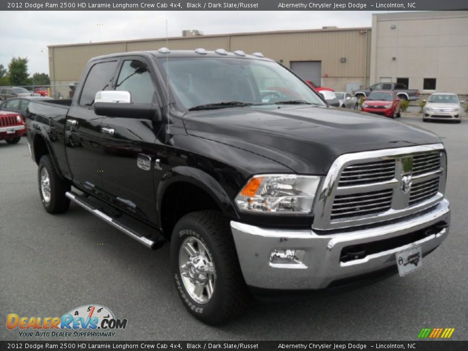 2012 Dodge Ram 2500 HD Laramie Longhorn Crew Cab 4x4 Black / Dark Slate/Russet Photo #5