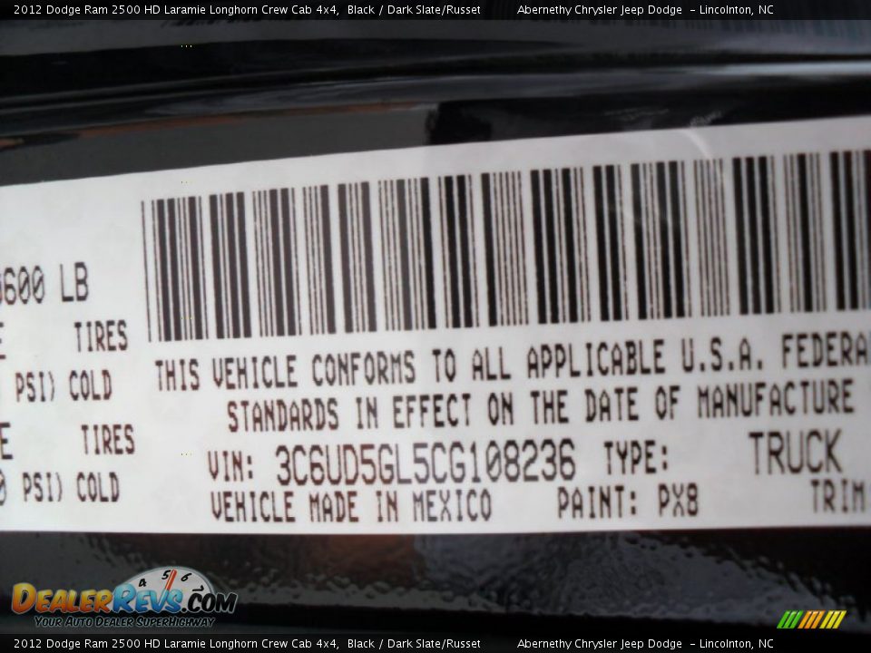 2012 Dodge Ram 2500 HD Laramie Longhorn Crew Cab 4x4 Black / Dark Slate/Russet Photo #6