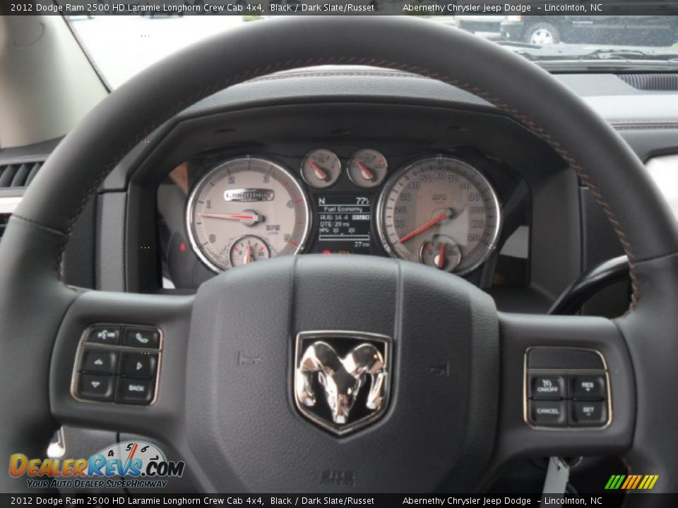 2012 Dodge Ram 2500 HD Laramie Longhorn Crew Cab 4x4 Steering Wheel Photo #14
