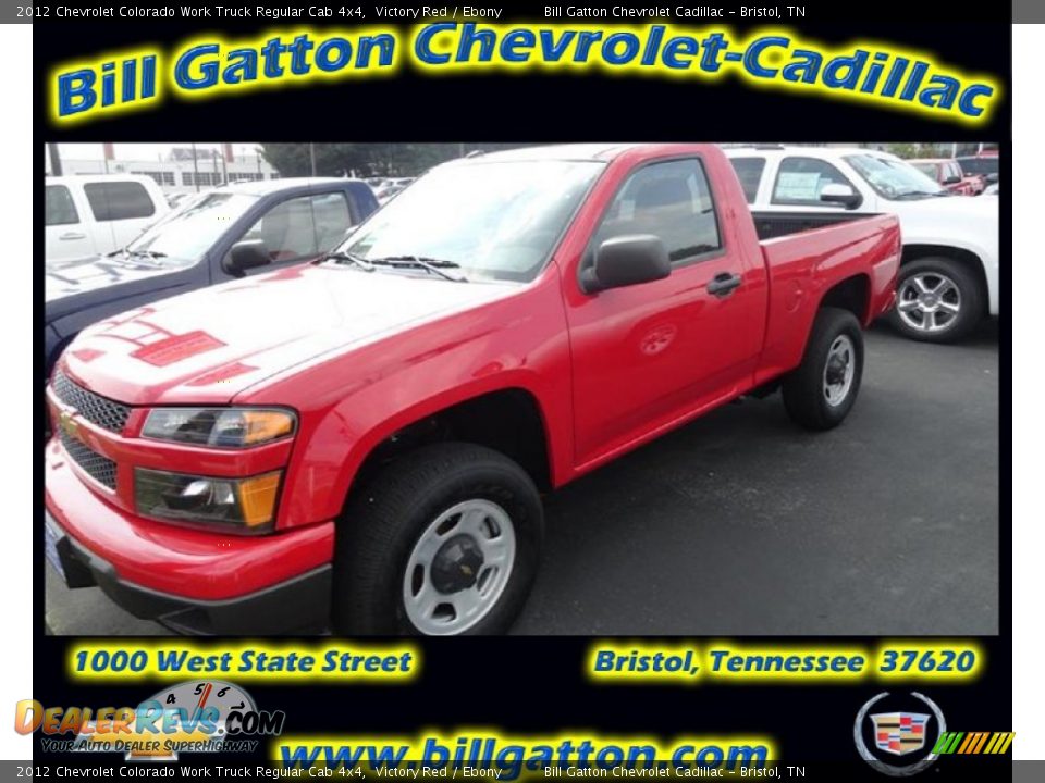 2012 Chevrolet Colorado Work Truck Regular Cab 4x4 Victory Red / Ebony Photo #1