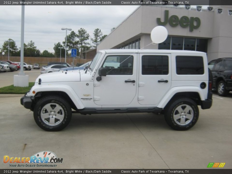 Bright White 2012 Jeep Wrangler Unlimited Sahara 4x4 Photo #2