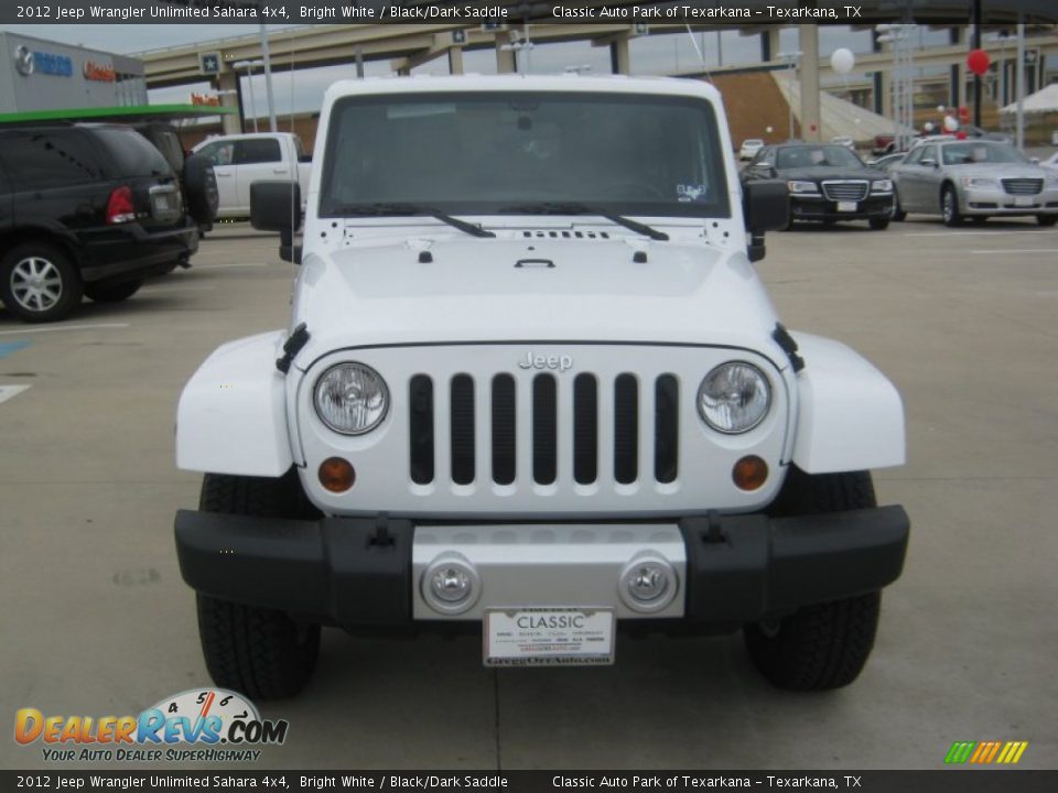 2012 Jeep Wrangler Unlimited Sahara 4x4 Bright White / Black/Dark Saddle Photo #8