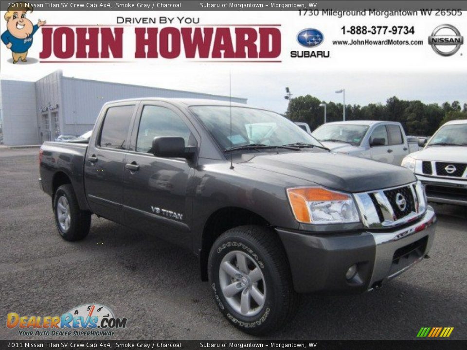 2011 Nissan Titan SV Crew Cab 4x4 Smoke Gray / Charcoal Photo #1