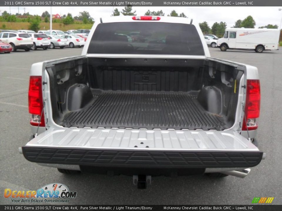 2011 GMC Sierra 1500 SLT Crew Cab 4x4 Pure Silver Metallic / Light Titanium/Ebony Photo #18