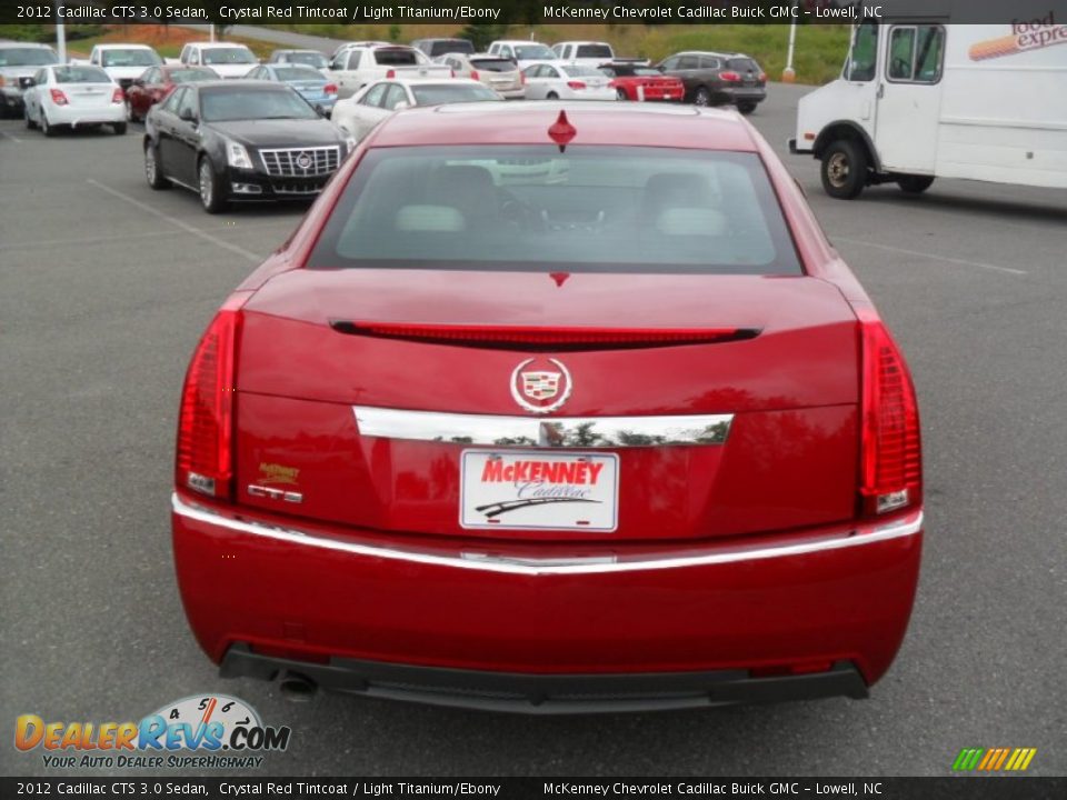 2012 Cadillac CTS 3.0 Sedan Crystal Red Tintcoat / Light Titanium/Ebony Photo #3