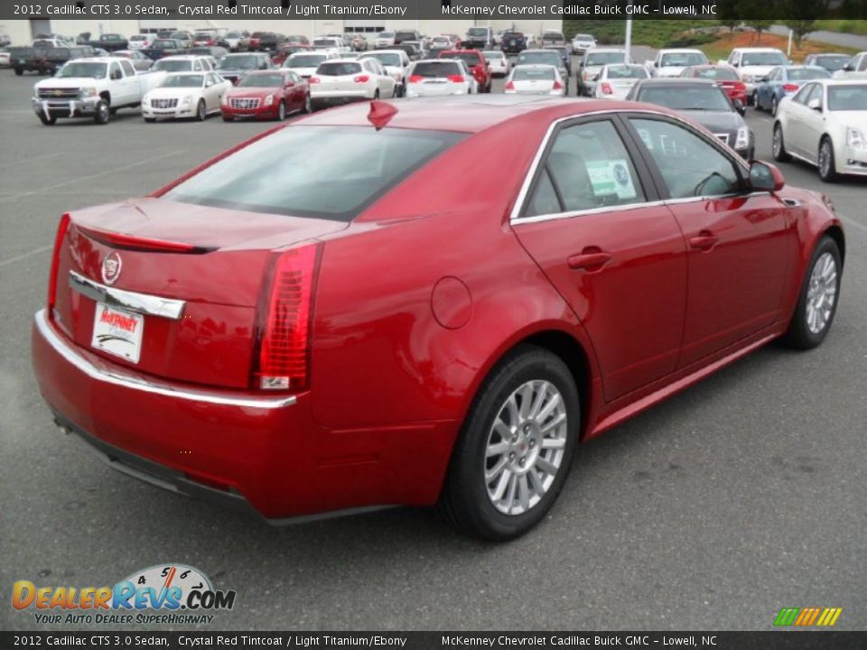 2012 Cadillac CTS 3.0 Sedan Crystal Red Tintcoat / Light Titanium/Ebony Photo #4