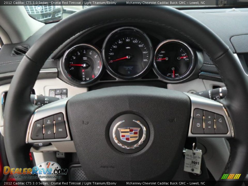 2012 Cadillac CTS 3.0 Sedan Crystal Red Tintcoat / Light Titanium/Ebony Photo #11