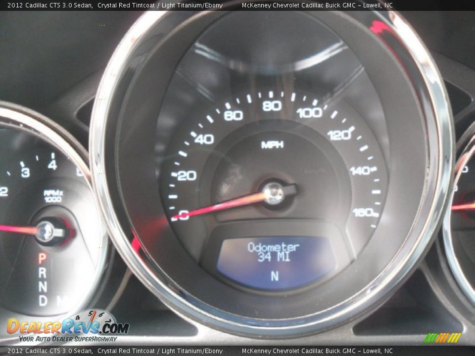 2012 Cadillac CTS 3.0 Sedan Crystal Red Tintcoat / Light Titanium/Ebony Photo #12