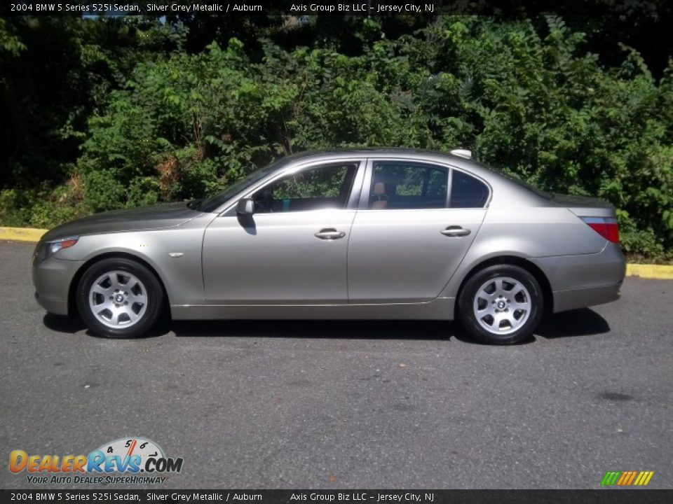 2004 BMW 5 Series 525i Sedan Silver Grey Metallic / Auburn Photo #2