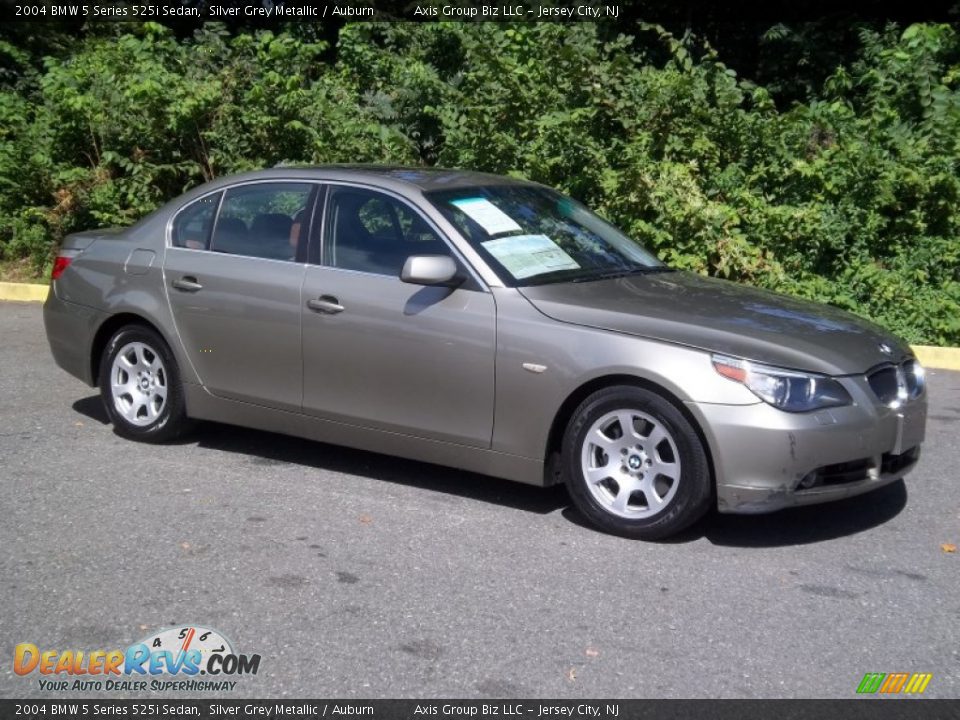 2004 BMW 5 Series 525i Sedan Silver Grey Metallic / Auburn Photo #3