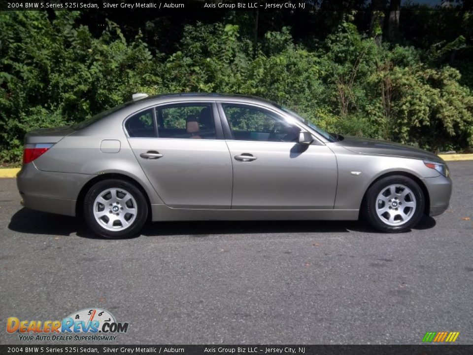 2004 BMW 5 Series 525i Sedan Silver Grey Metallic / Auburn Photo #4