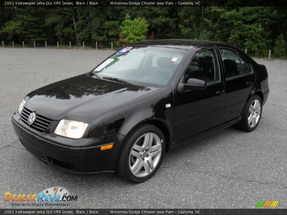 2001 Volkswagen Jetta GLX VR6 Sedan Black / Black Photo #1