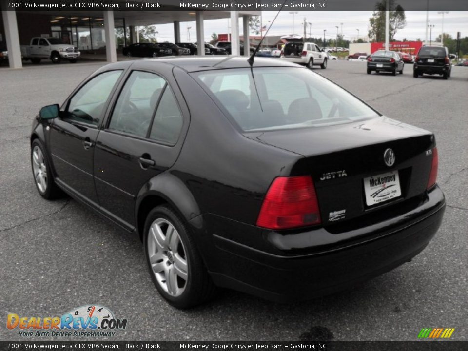 2001 Volkswagen Jetta GLX VR6 Sedan Black / Black Photo #2