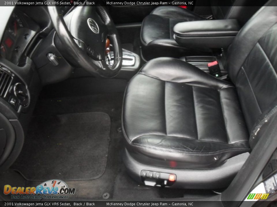 2001 Volkswagen Jetta GLX VR6 Sedan Black / Black Photo #7