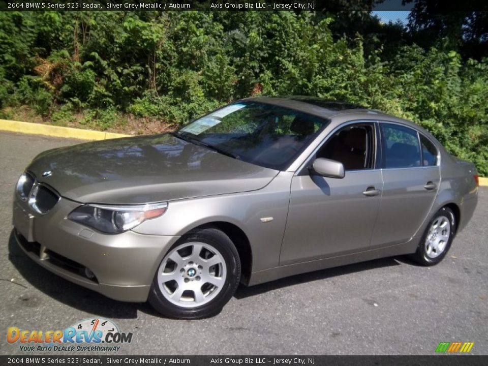 2004 BMW 5 Series 525i Sedan Silver Grey Metallic / Auburn Photo #24