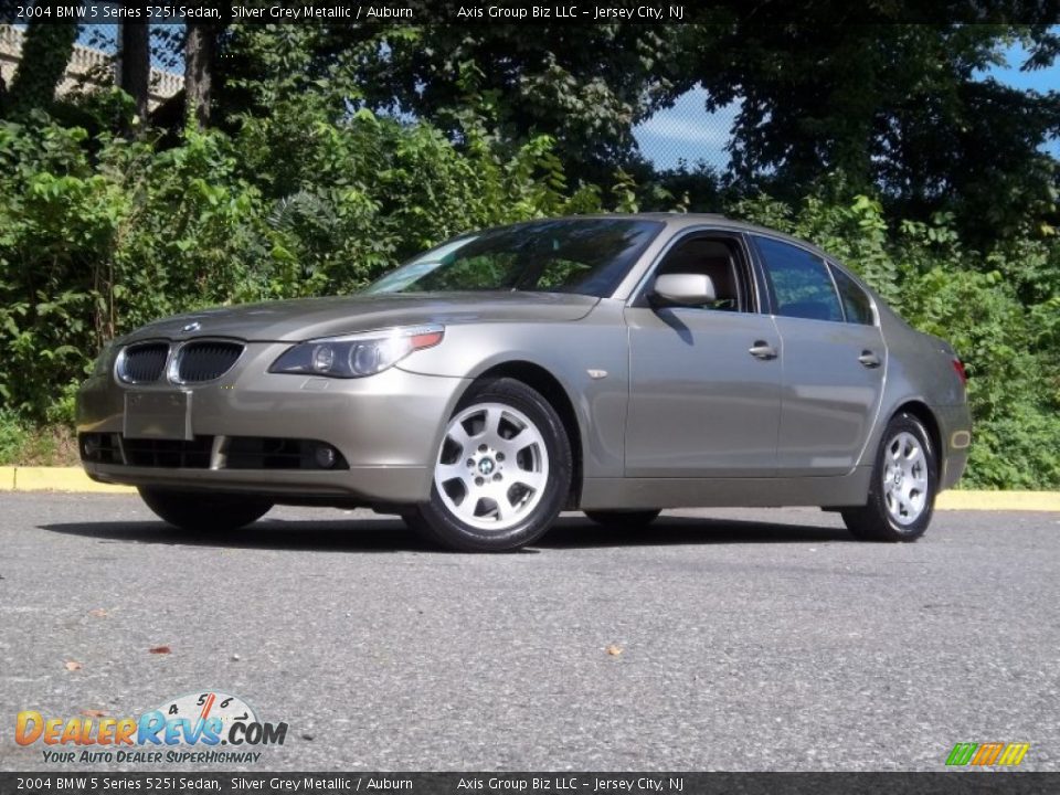 2004 BMW 5 Series 525i Sedan Silver Grey Metallic / Auburn Photo #25