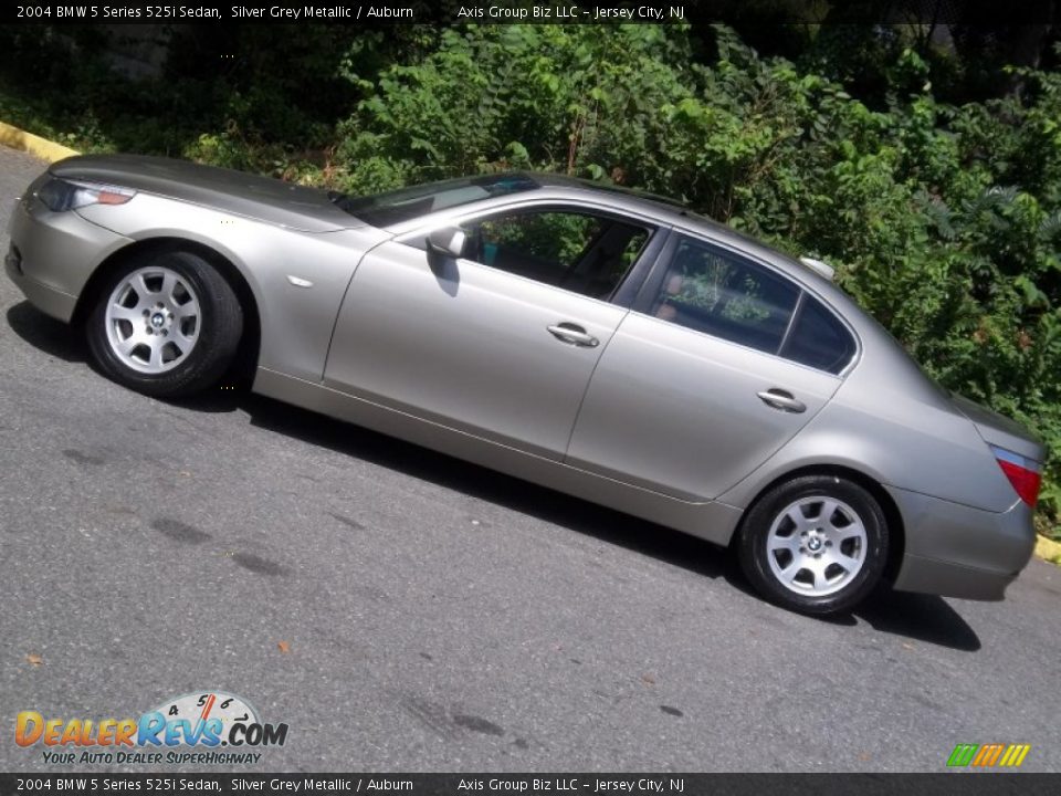 2004 BMW 5 Series 525i Sedan Silver Grey Metallic / Auburn Photo #26