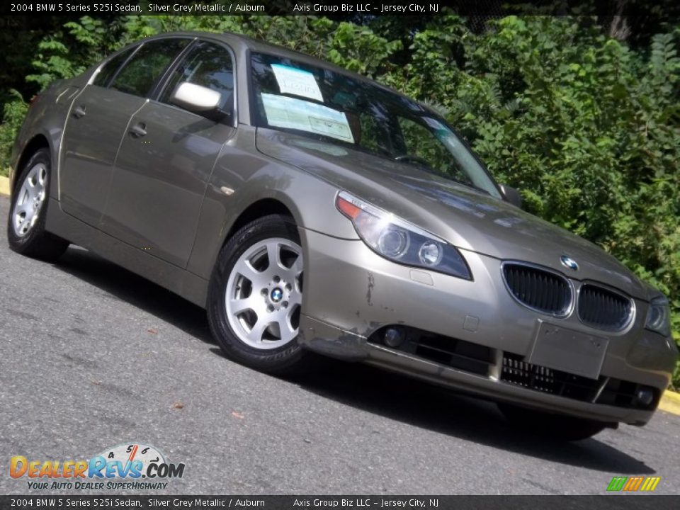 2004 BMW 5 Series 525i Sedan Silver Grey Metallic / Auburn Photo #28