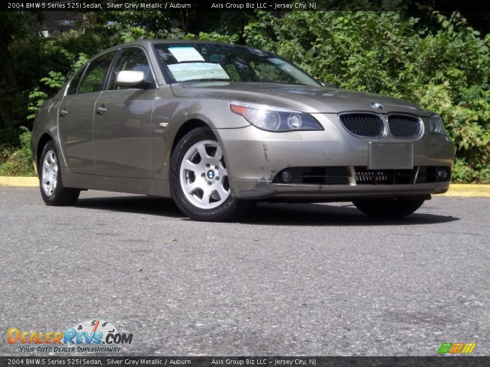 2004 BMW 5 Series 525i Sedan Silver Grey Metallic / Auburn Photo #29