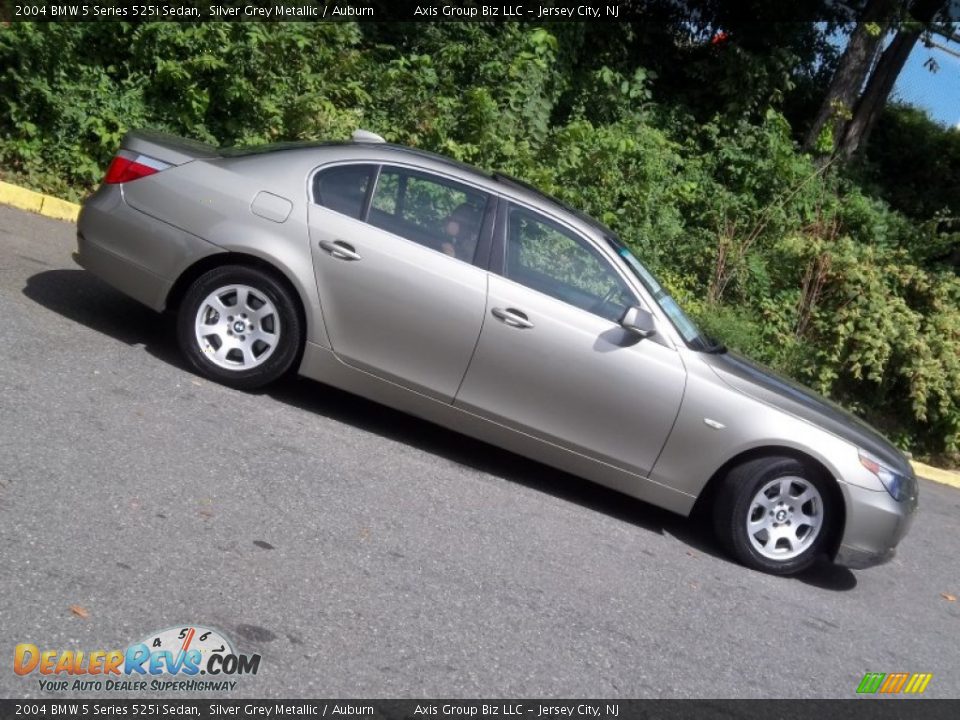 2004 BMW 5 Series 525i Sedan Silver Grey Metallic / Auburn Photo #31