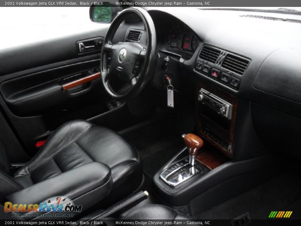 2001 Volkswagen Jetta GLX VR6 Sedan Black / Black Photo #21
