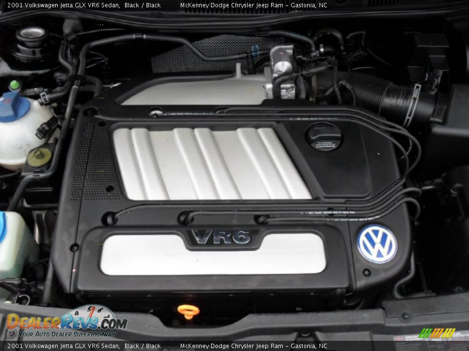 2001 Volkswagen Jetta GLX VR6 Sedan Black / Black Photo #24