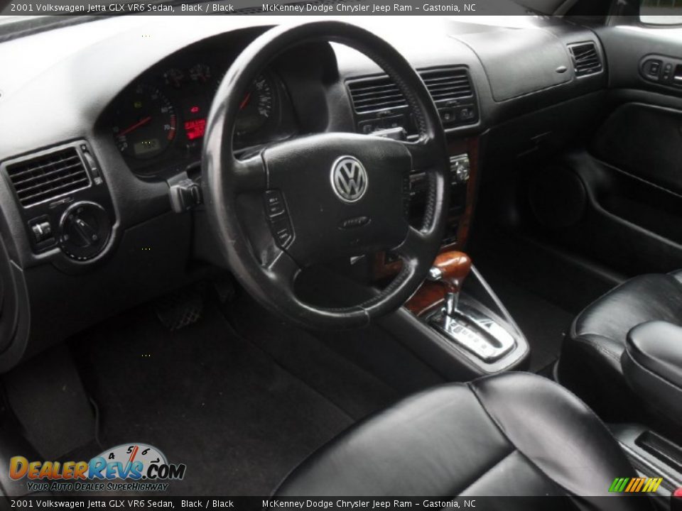 2001 Volkswagen Jetta GLX VR6 Sedan Black / Black Photo #26