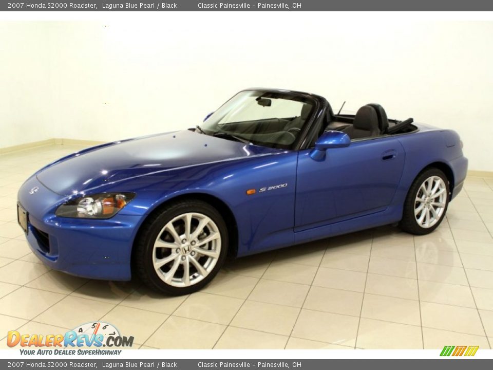 2007 Honda S2000 Roadster Laguna Blue Pearl / Black Photo #3