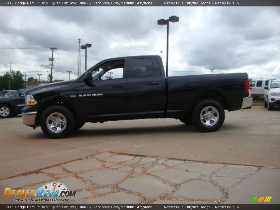 2012 Dodge Ram 1500 ST Quad Cab 4x4 Black / Dark Slate Gray/Medium Graystone Photo #2