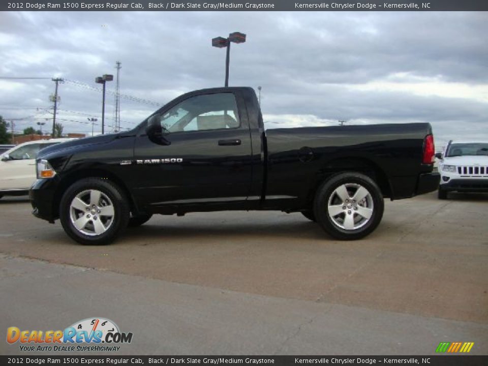 2012 Dodge Ram 1500 Express Regular Cab Black / Dark Slate Gray/Medium Graystone Photo #2