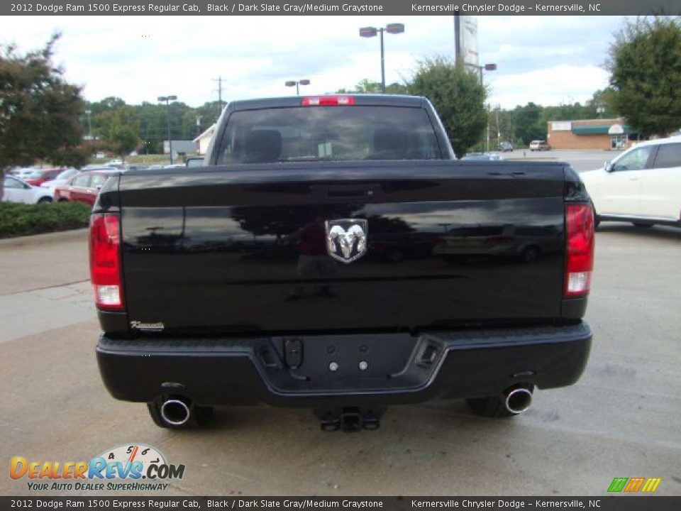 2012 Dodge Ram 1500 Express Regular Cab Black / Dark Slate Gray/Medium Graystone Photo #3