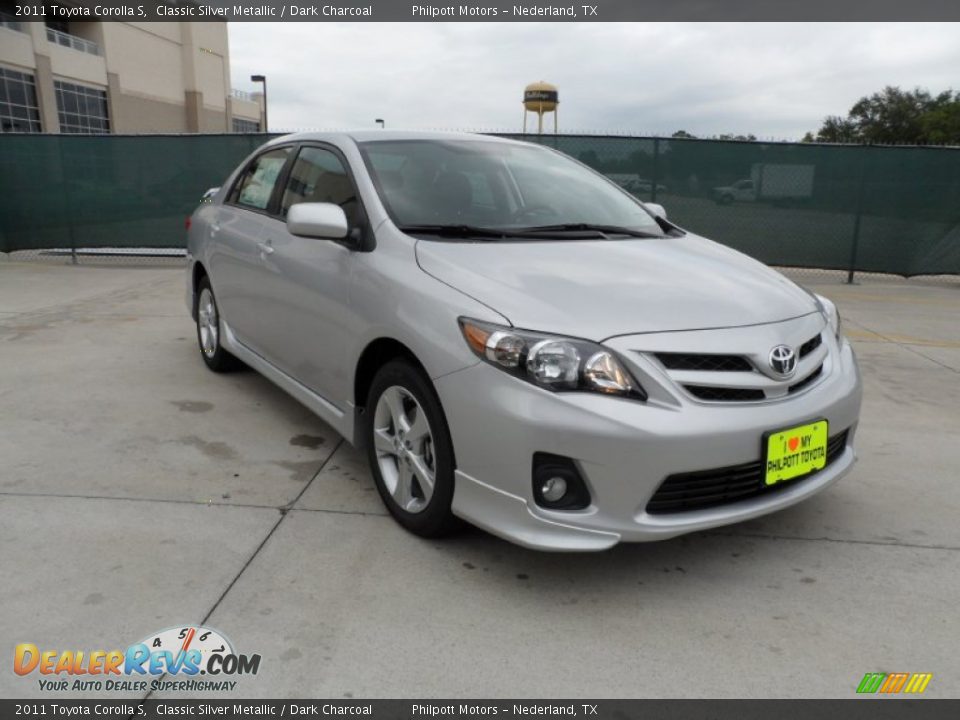 2011 Toyota Corolla S Classic Silver Metallic / Dark Charcoal Photo #1