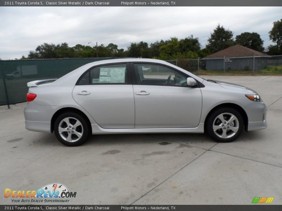 2011 Toyota Corolla S Classic Silver Metallic / Dark Charcoal Photo #2