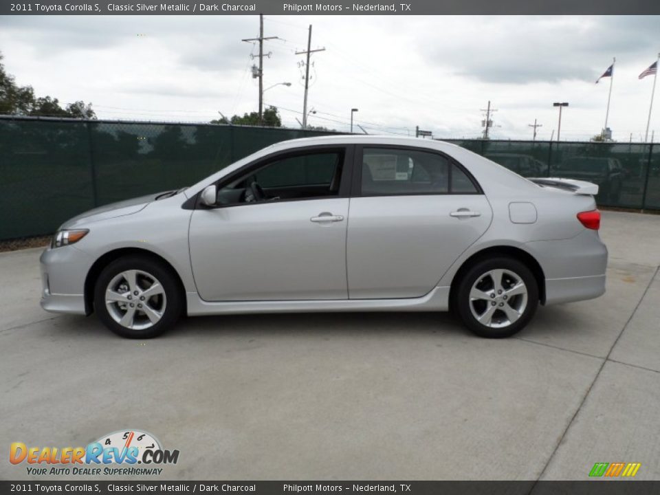 2011 Toyota Corolla S Classic Silver Metallic / Dark Charcoal Photo #6