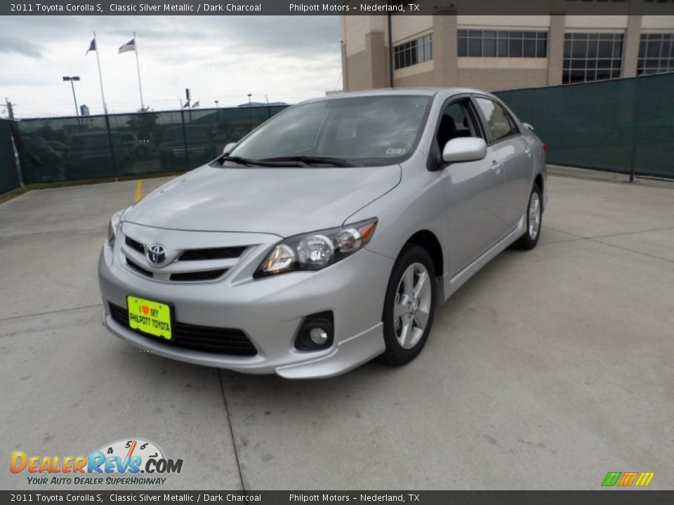 2011 Toyota Corolla S Classic Silver Metallic / Dark Charcoal Photo #7