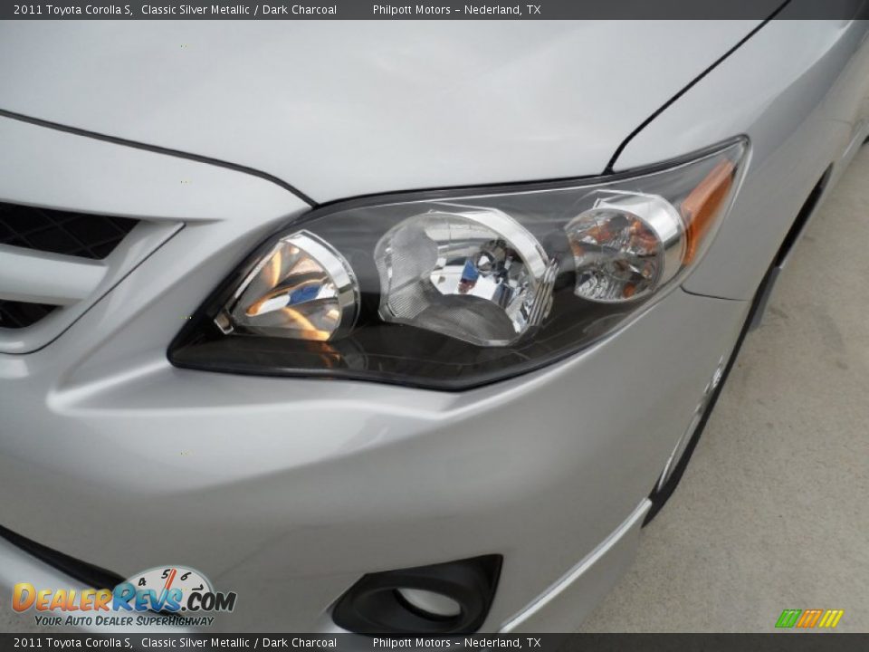 2011 Toyota Corolla S Classic Silver Metallic / Dark Charcoal Photo #9