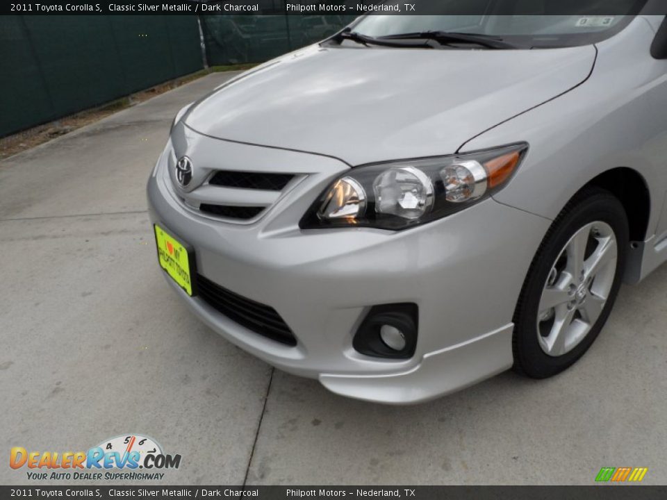 2011 Toyota Corolla S Classic Silver Metallic / Dark Charcoal Photo #10