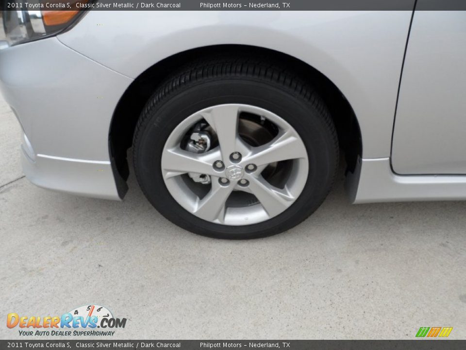 2011 Toyota Corolla S Classic Silver Metallic / Dark Charcoal Photo #11