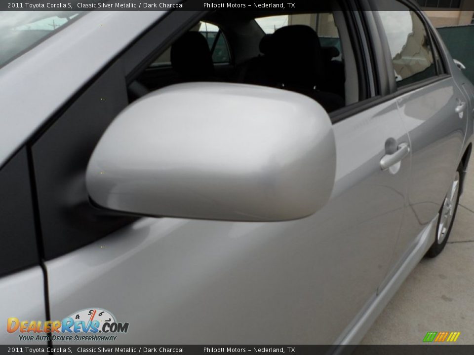 2011 Toyota Corolla S Classic Silver Metallic / Dark Charcoal Photo #12