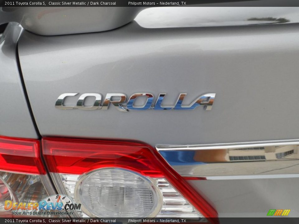 2011 Toyota Corolla S Classic Silver Metallic / Dark Charcoal Photo #15