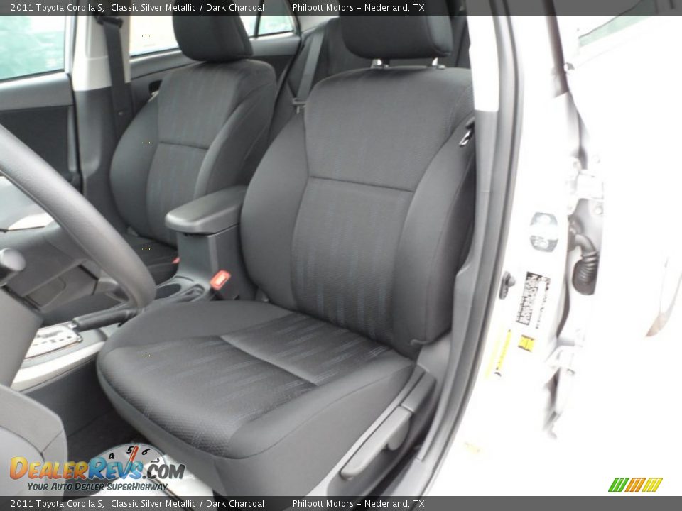 2011 Toyota Corolla S Classic Silver Metallic / Dark Charcoal Photo #24