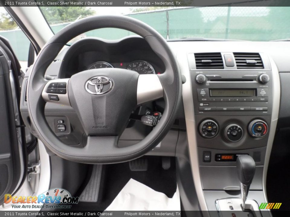 2011 Toyota Corolla S Classic Silver Metallic / Dark Charcoal Photo #26