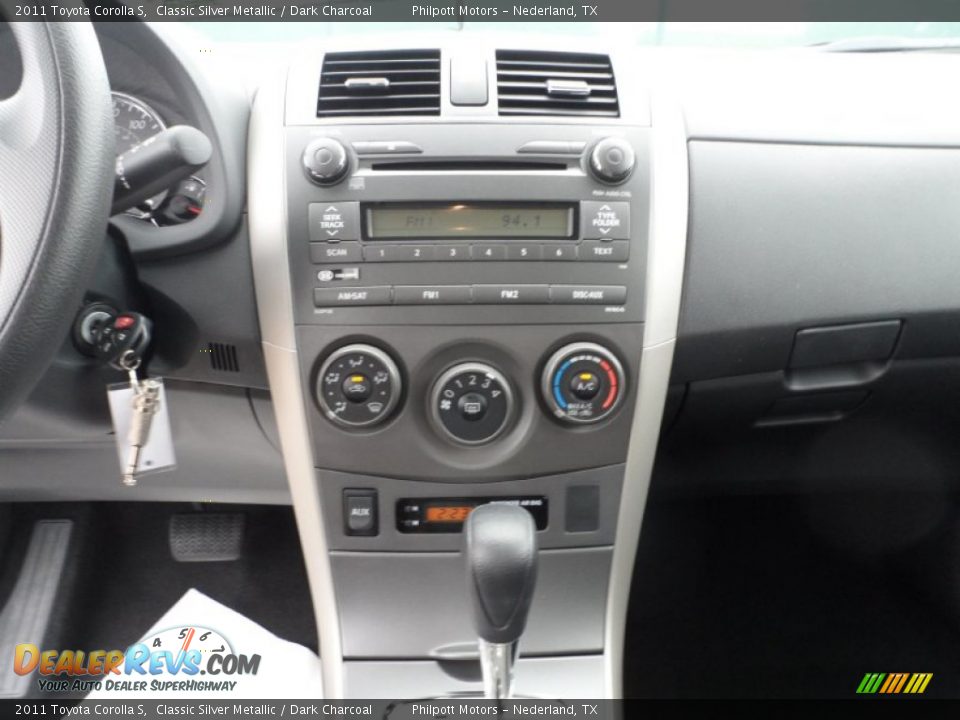2011 Toyota Corolla S Classic Silver Metallic / Dark Charcoal Photo #27