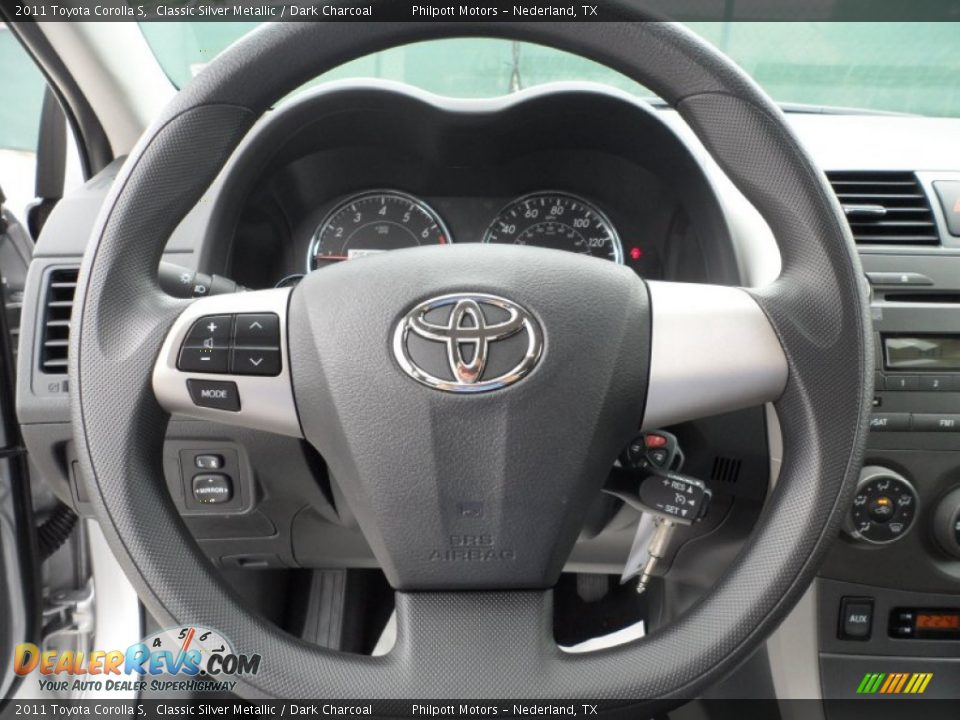 2011 Toyota Corolla S Classic Silver Metallic / Dark Charcoal Photo #31