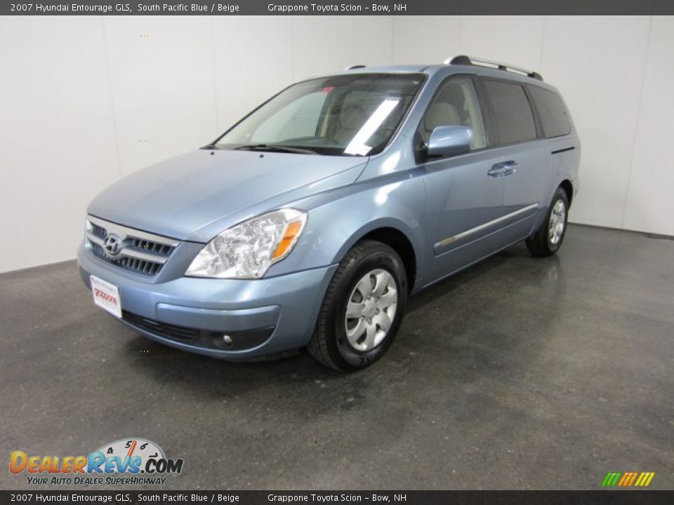 2007 Hyundai Entourage GLS South Pacific Blue / Beige Photo #1