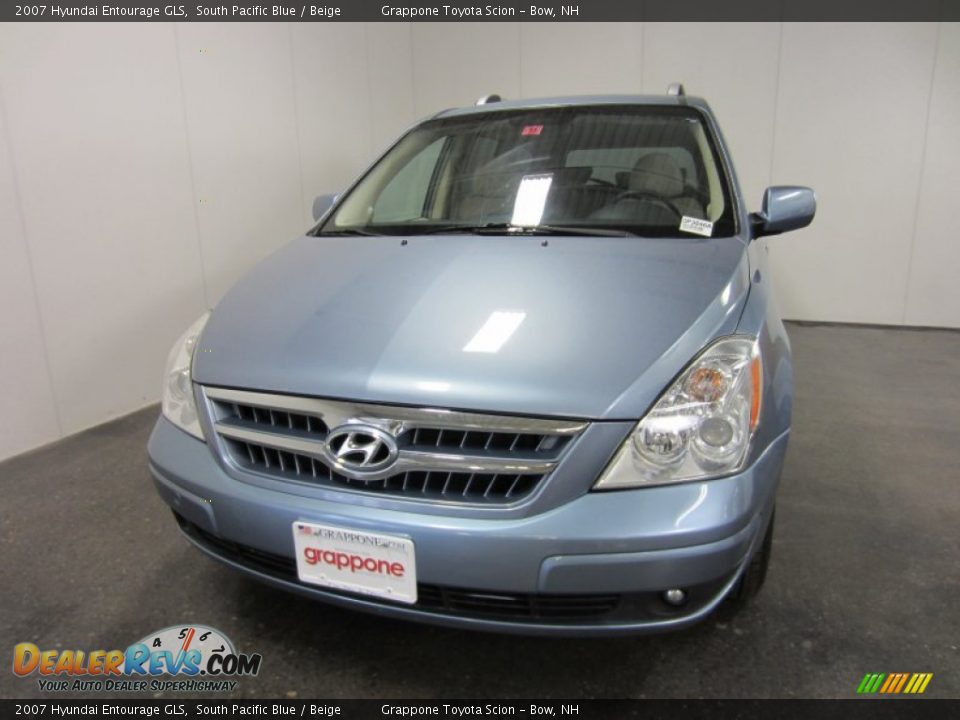 2007 Hyundai Entourage GLS South Pacific Blue / Beige Photo #2